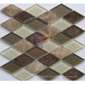 Light Emperador Marble Mix Cracked Ceramic Crystal Mosaic Tile for Decoration (CS252)